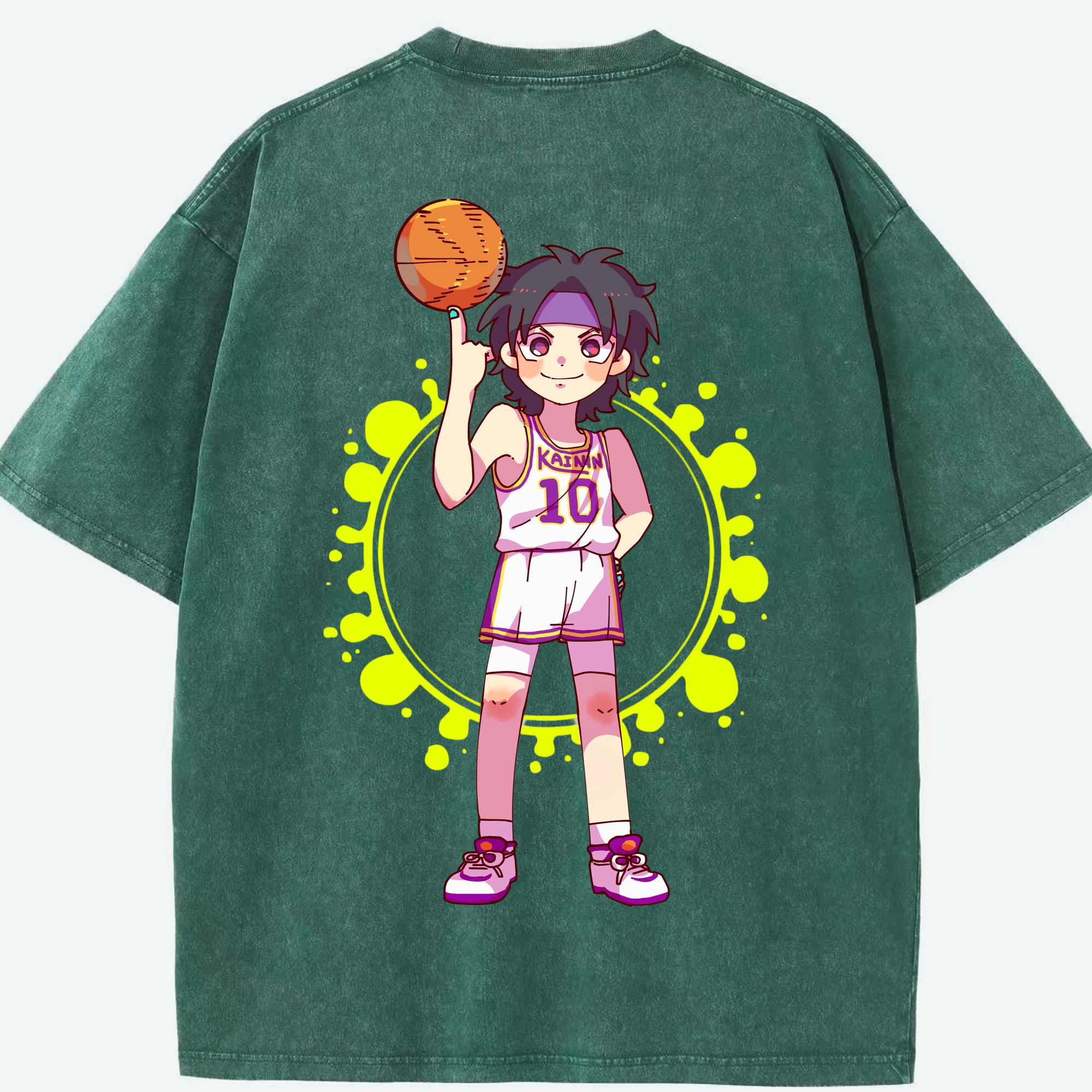 SLAM DUNK／スラムダンク 綿100% ヴィンテージ風 半袖Tシャツ（背面プリント）